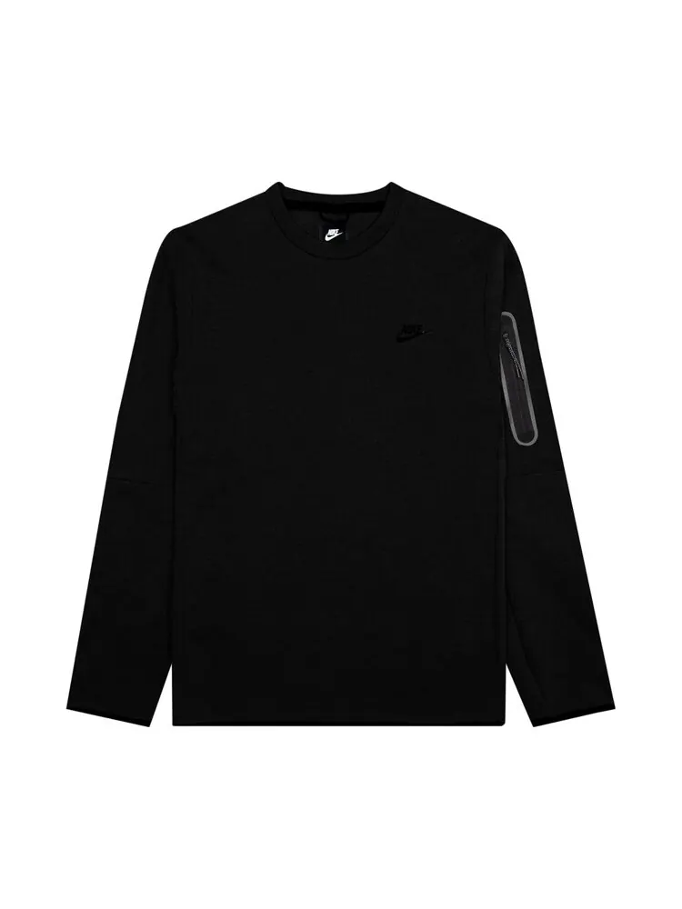 Толстовка Nike Sportswear Tech Fleece Crew Sweatshirt — изображение 1 из 2, черный