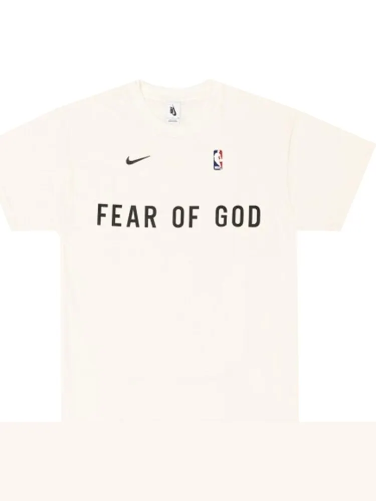 Футболка Nike x Fear of God Warm Up T-Shirt 'Sail' — изображение 1 из 2, бежевый