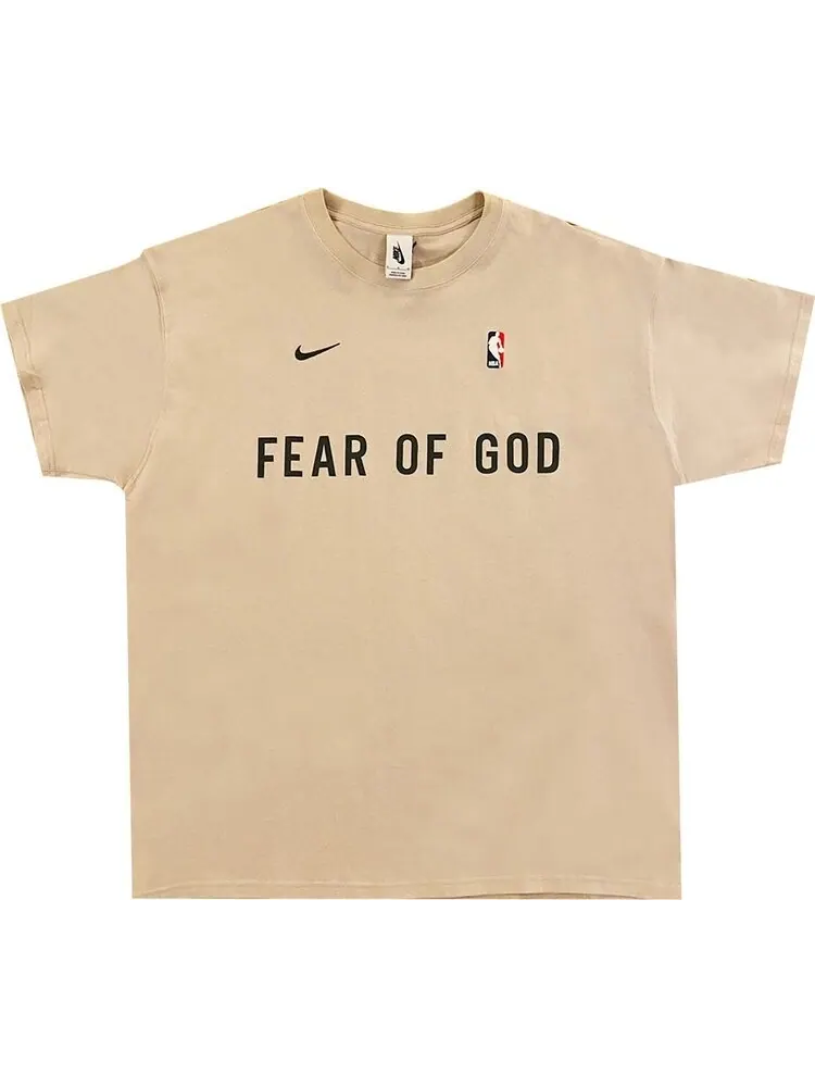 Футболка Nike x Fear of God Warm Up T-Shirt 'Oatmeal' — изображение 1 из 2, бежевый