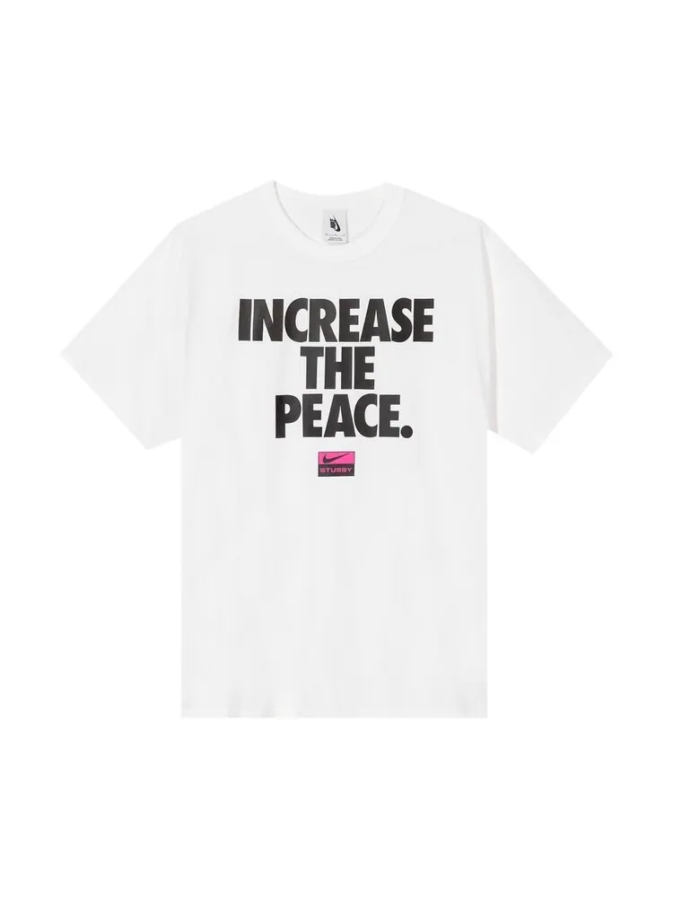 Футболка Nike x Stussy Increase The Peace T-Shirt 'White' — изображение 1 из 2, белый