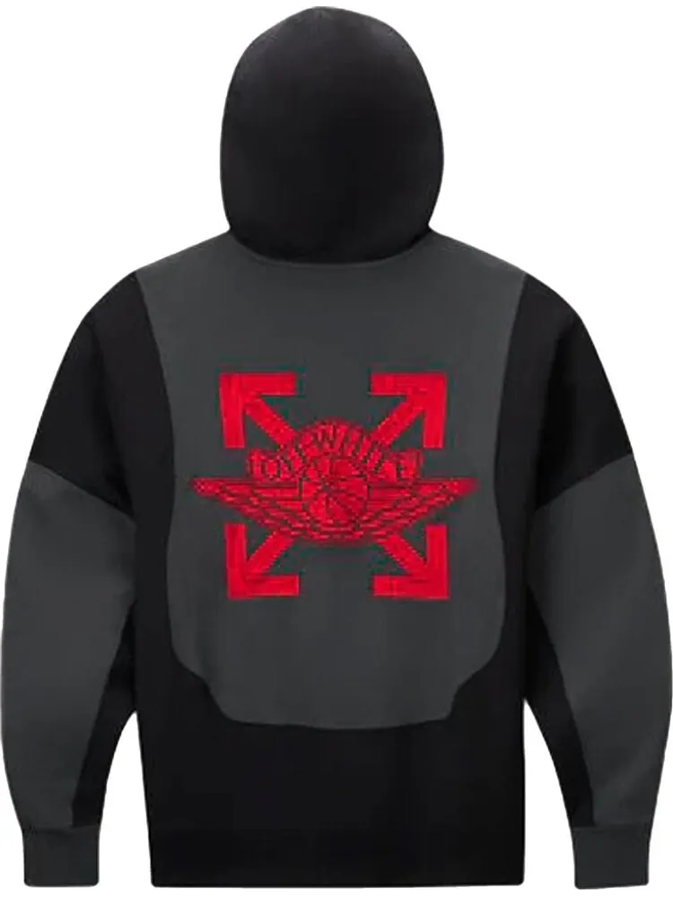 Худи Air Jordan x Off-White Hoodie 'Black' — изображение 2 из 2, черный