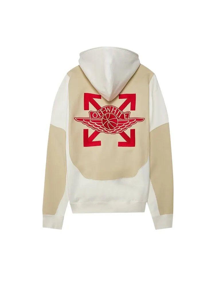 Худи Air Jordan x Off-White Hoodie (Asia Sizing) Sail White/University Red — изображение 2 из 2, белый