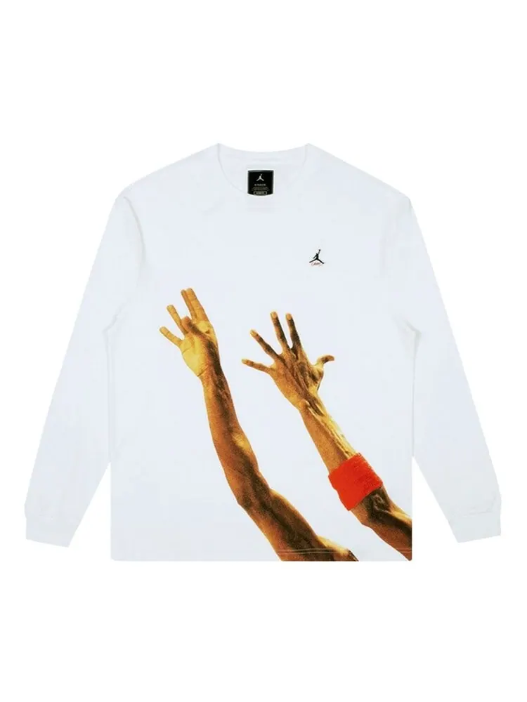 Футболка Air Jordan x Union LA The J Long-Sleeve T-Shirt 'White' — изображение 1 из 2, белый