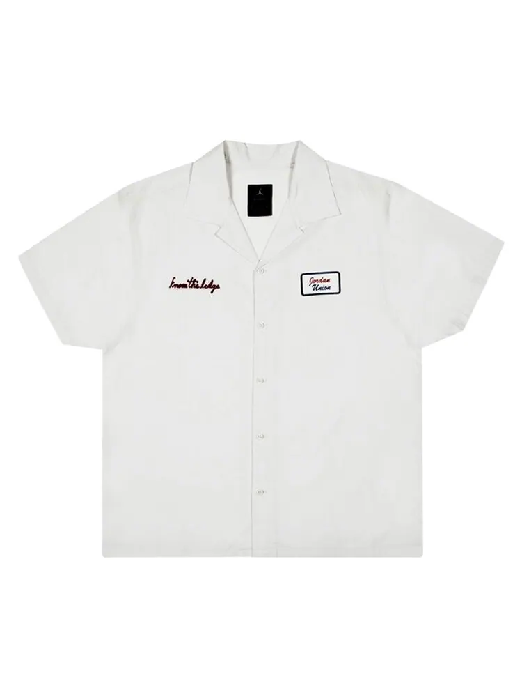 Рубашка Air Jordan x Union LA Mechanic Shirt 'Platinum' — изображение 1 из 2, белый