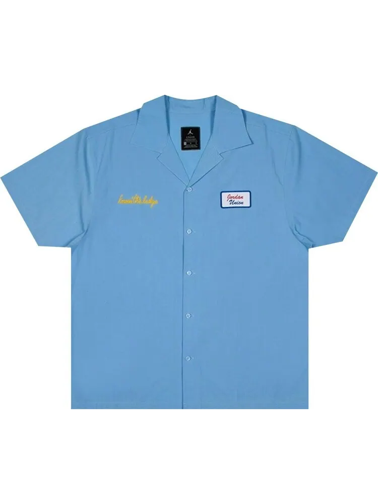 Рубашка Air Jordan x Union LA Mechanic Shirt 'Psychic Blue' — изображение 1 из 2, синий