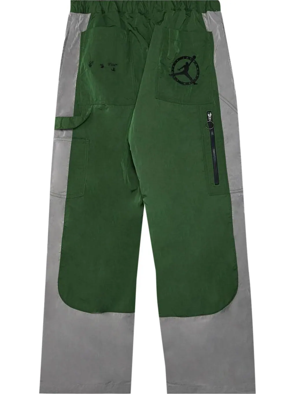 Брюки Air Jordan x Off-White MJ Track Pants 'Forest Green/Phantom/Black' — изображение 2 из 2, зеленый