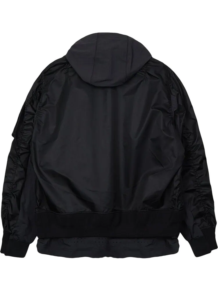 Куртка Nike x Sacai Layered Bomber Jacket 'Black' — изображение 2 из 2, черный