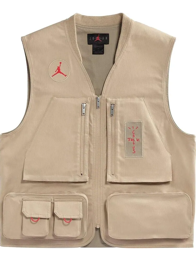 Жилет Cactus Jack by Travis Scott x Jordan Utility Vest 'Desert/Khaki/University Red'