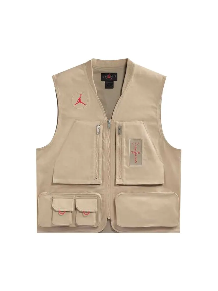 Утепленный жилет Cactus Jack by Travis Scott x Jordan Utility Vest (Asia Sizing) 'Desert/Khaki/University Red'