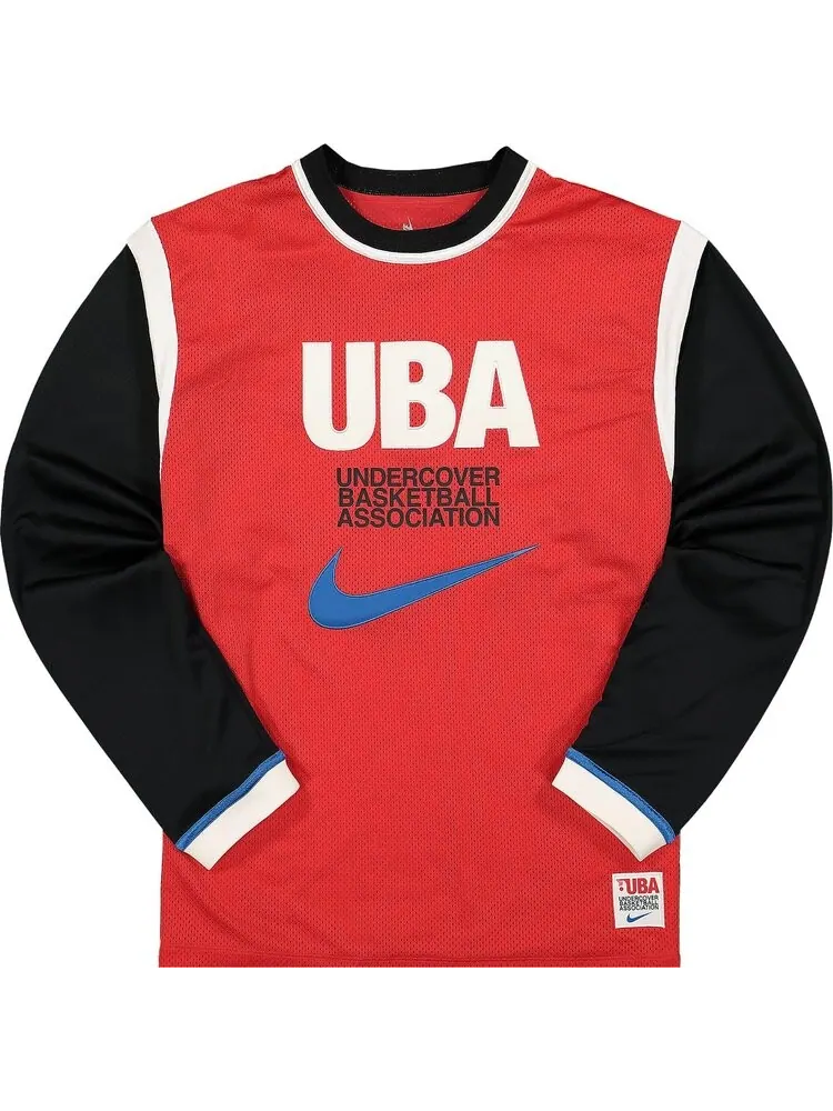 Лонгслив Nike x Undercover Long-Sleeve Shooting Top 'University Red/Battle Blue/Black' — изображение 1 из 2, красный