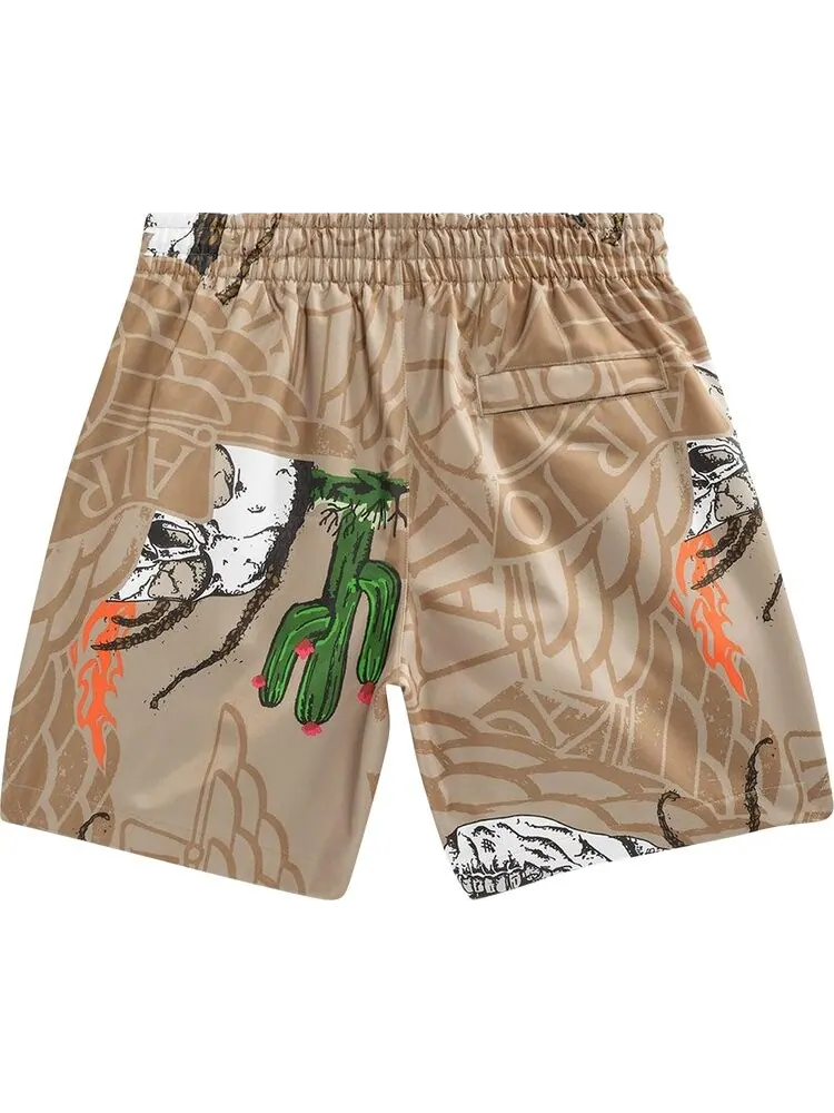 Шорты Cactus Jack by Travis Scott x Jordan Pool Short 'Khaki' — изображение 2 из 2, загар