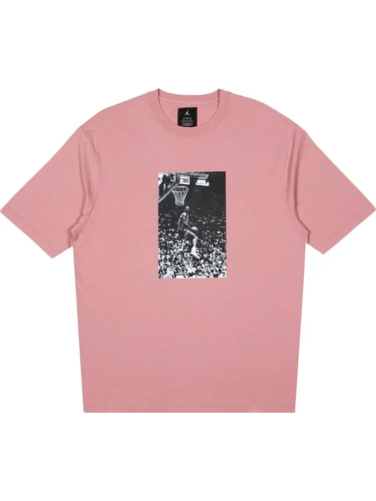 Футболка Air Jordan x Union LA Reverse Dunk T-Shirt 'Rust Pink' — изображение 1 из 2, розовый