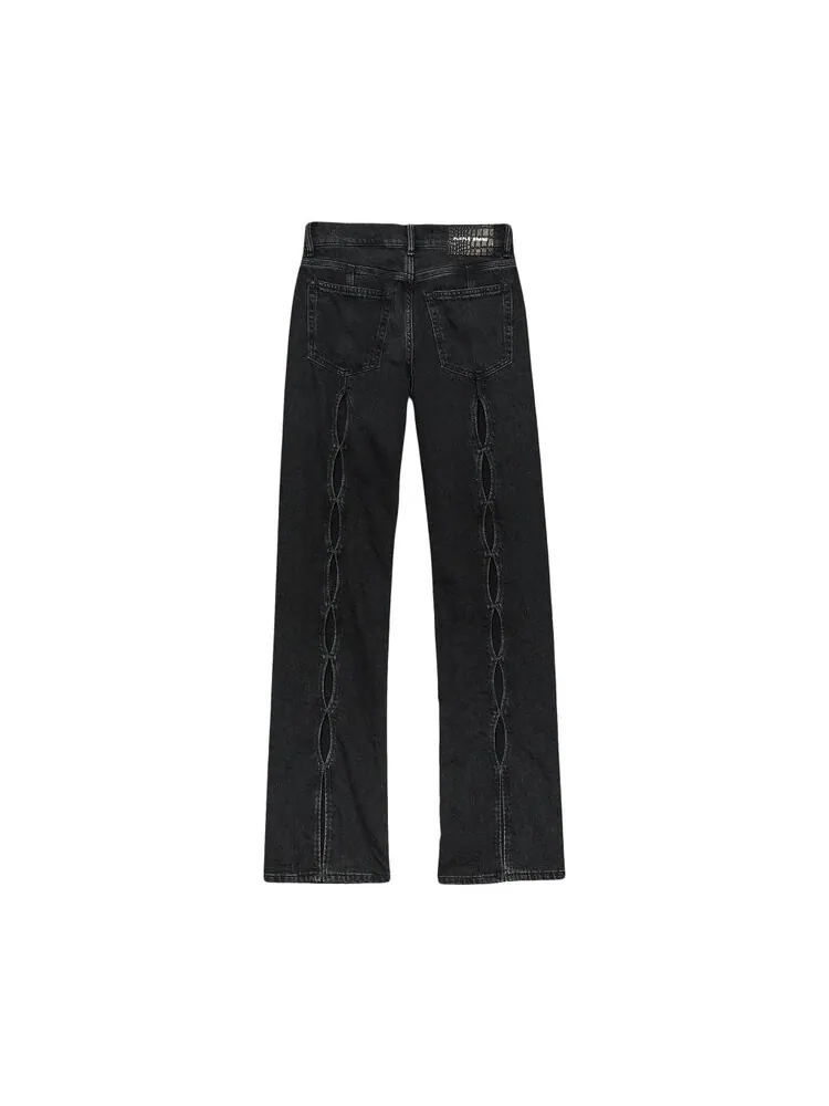 Джинсы PURPLE BRAND Slim Straight Cut Out Jeans — изображение 2 из 2, черный