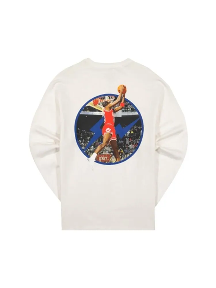 Футболка Air Jordan x Fragment Long-Sleeve T-Shirt 'Platinum Tint' — изображение 2 из 2, белый