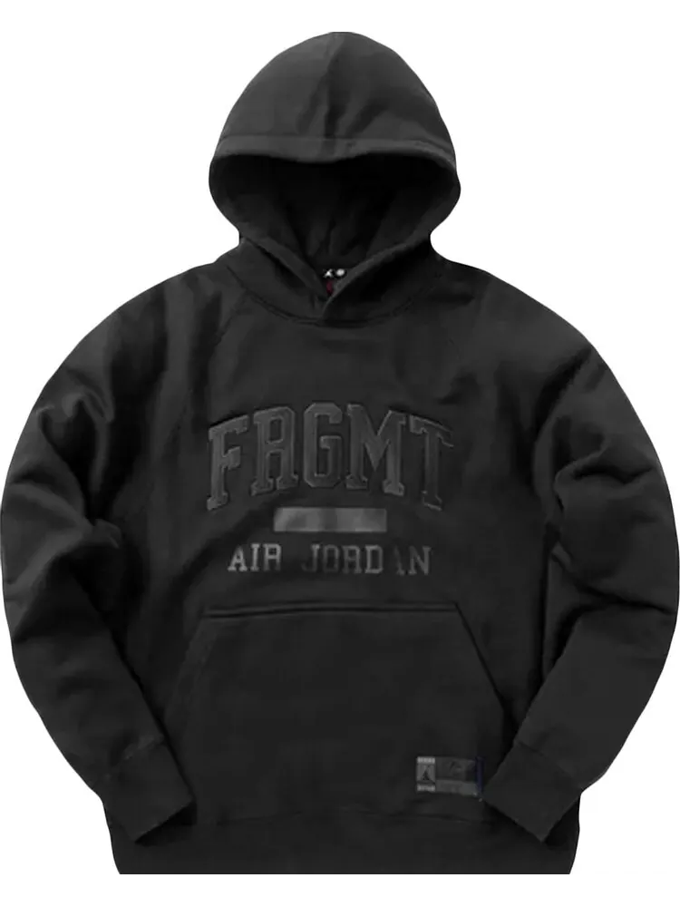 Худи Air Jordan x Fragment Pullover Hoodie 'Black/Reflective Silver' — изображение 1 из 2, черный
