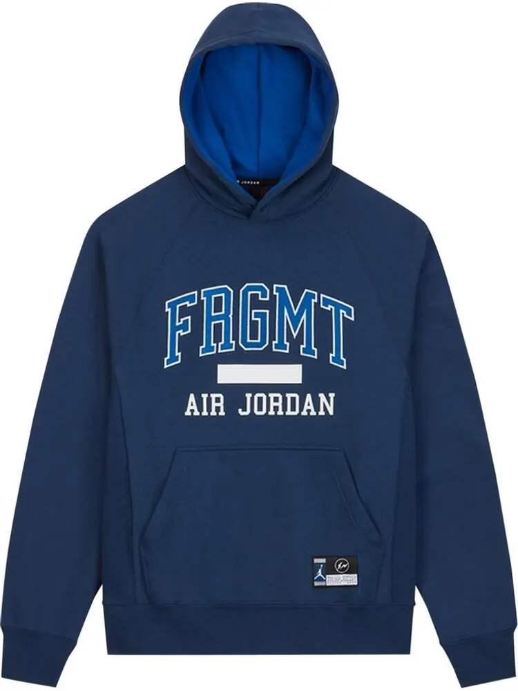 Худи Air Jordan x Fragment Pullover Hoodie 'Navy/Sport Royal/White' — изображение 1 из 1, синий
