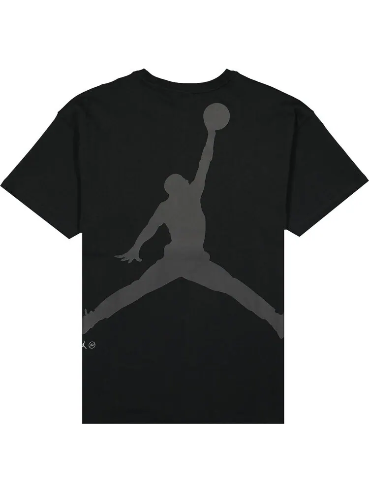 Футболка Air Jordan x Fragment Lifestyle Tee 'Black/Reflective Silver' — изображение 2 из 2, черный