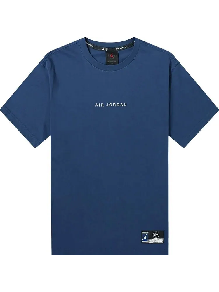 Футболка Air Jordan x Fragment T-Shirt 'Navy/Sport Royal/White' — изображение 1 из 3, синий