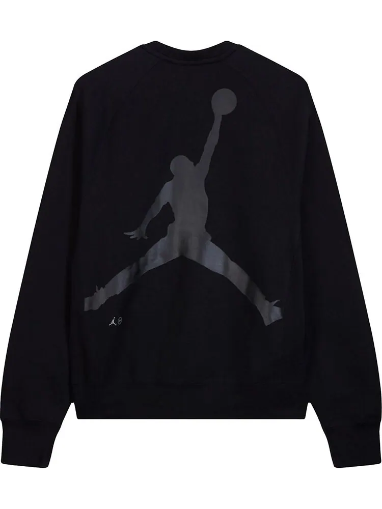 Толстовка Air Jordan x Fragment Crewneck Sweatshirt 'Black/Reflective Silver' — изображение 2 из 2, черный