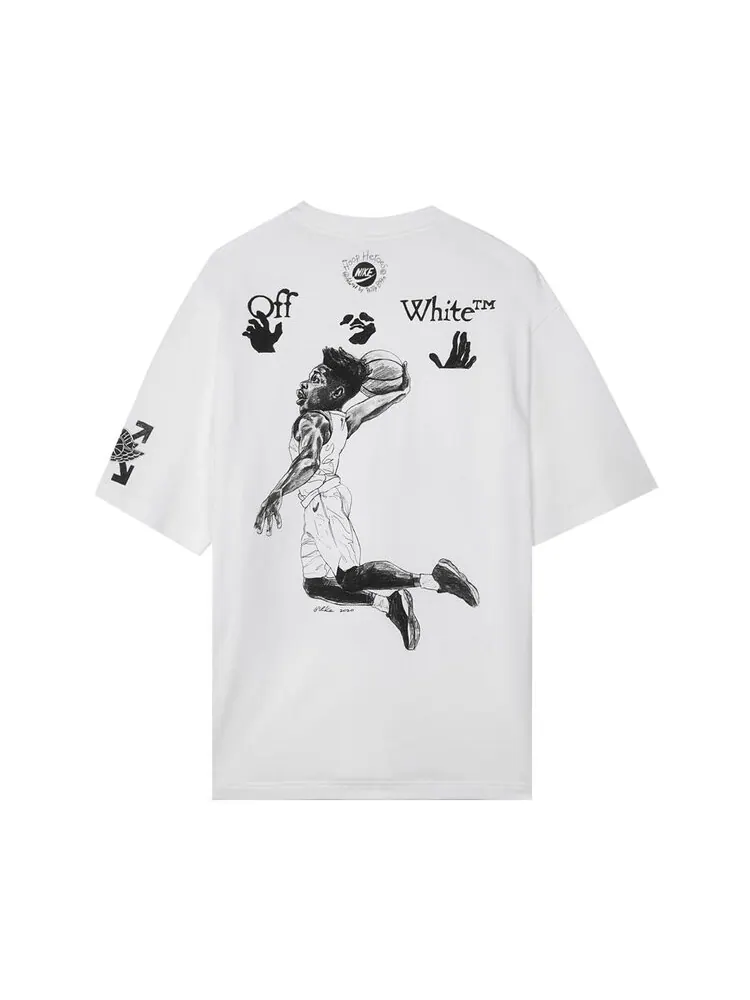 Футболка Air Jordan x Off-White 'White' — изображение 2 из 2, белый