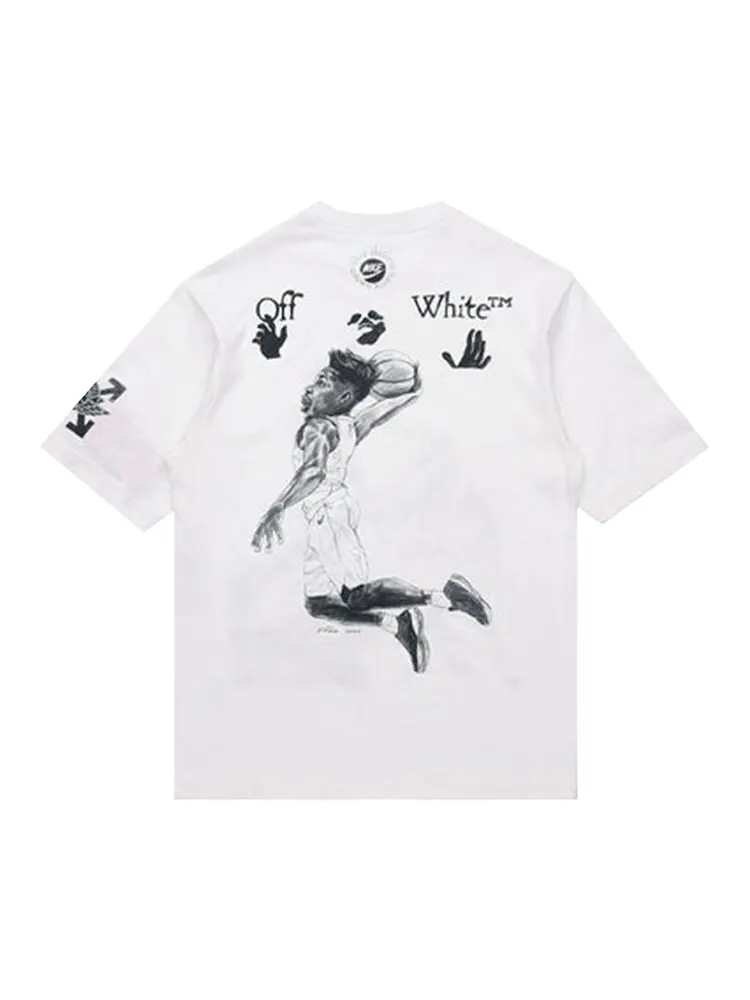 Футболка Air Jordan x Off-White 'White' — изображение 2 из 2, белый