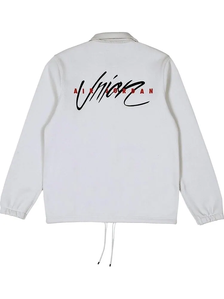 Куртка Air Jordan x Union LA Coaches Jacket 'Bone' — изображение 2 из 3, белый