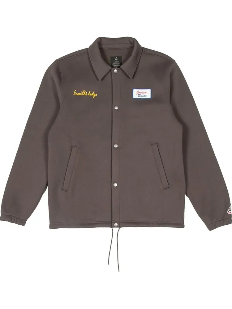 Куртка Air Jordan x Union LA Coaches Jacket 'Ironstone' — изображение 1 из 3, серый