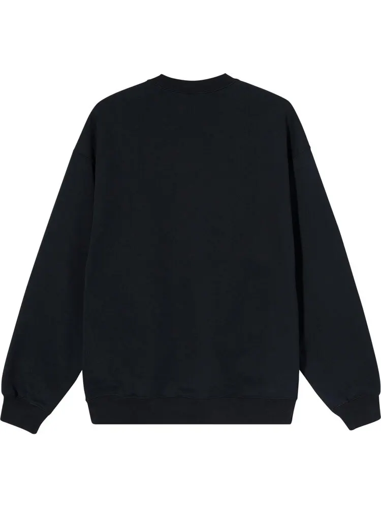 Толстовка Nike x Stussy NRG ZR Crew Fleece 'Black' — изображение 2 из 2, черный