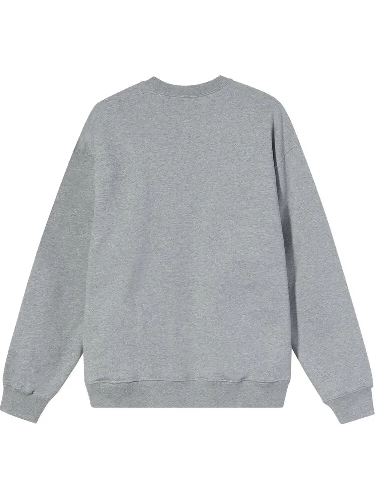 Толстовка Nike x Stussy NRG ZR Crew Fleece 'Dark Grey Heather' — изображение 2 из 2, серый