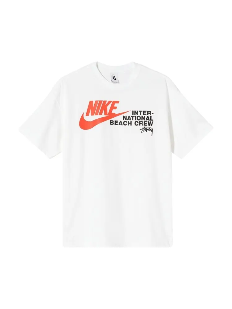Футболка Nike x Stussy International Beach Crew Tee 'White' — изображение 1 из 2, белый