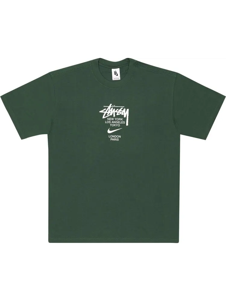 Футболка Nike x Stussy International Tee 'Gorge Green' — изображение 1 из 1, зеленый
