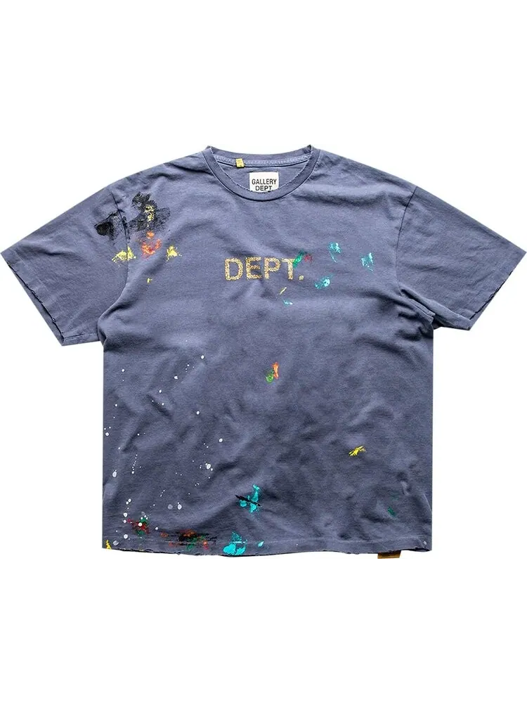 Футболка Gallery Dept. Logo Painted Tee 'Navy' — изображение 1 из 2, синий