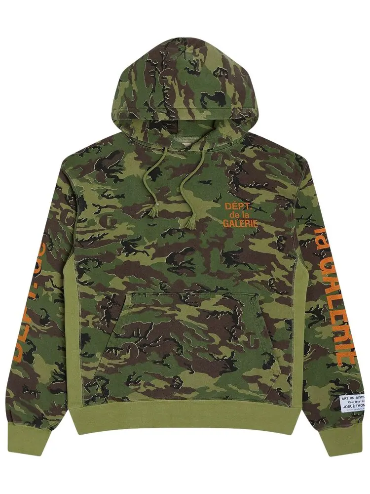 Толстовка с капюшоном "Erdl Camo" De La Galerie De La Galerie Gallery Dept. — изображение 1 из 2, зеленый