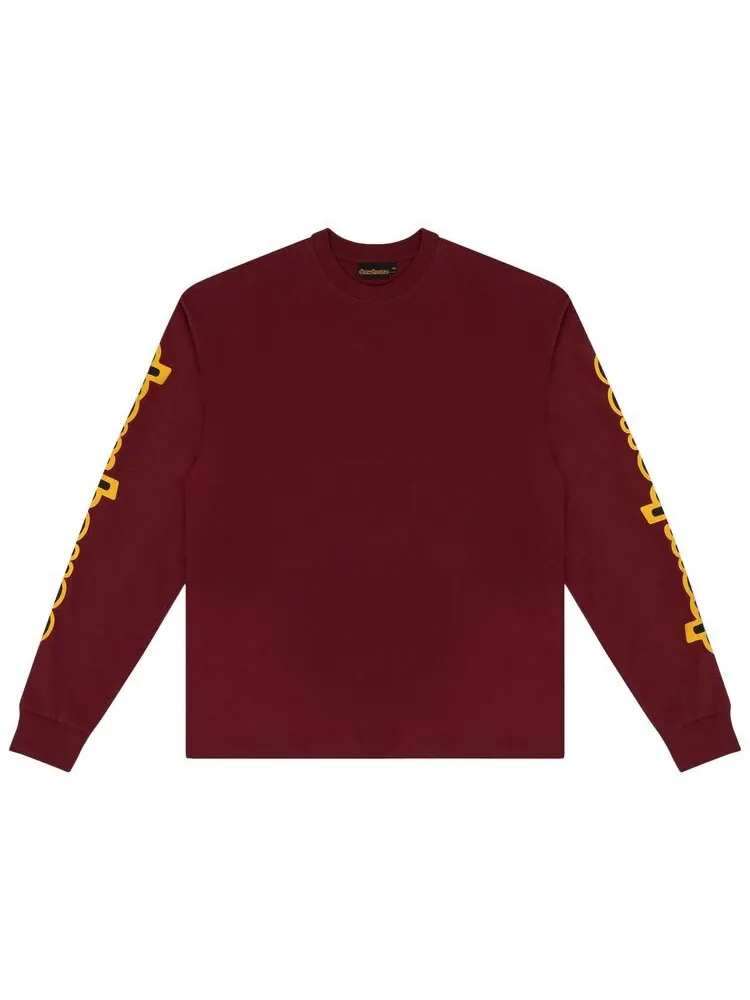 Футболка Drew House Long-Sleeve Hug Tee Burgundy