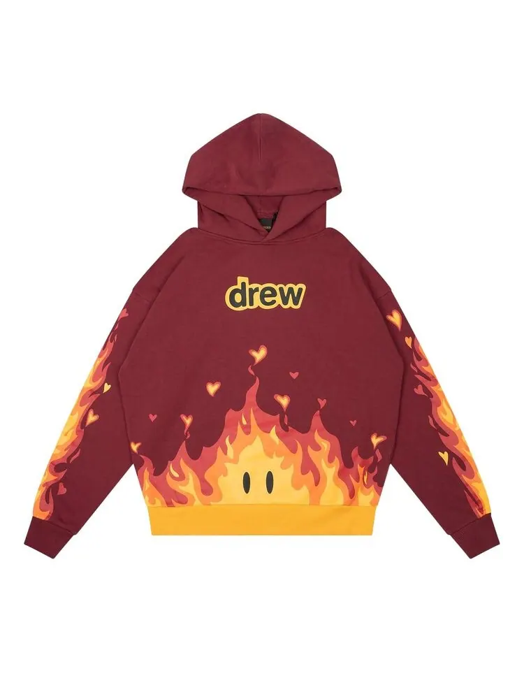 Худи Drew House Secret Fire Oversized Hoodie Burgundy