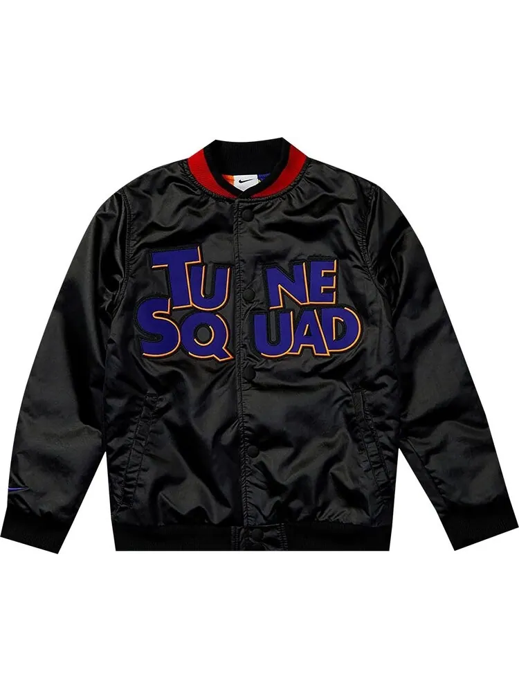 Куртка Nike x Space Jam: A New Legacy Tune Squad Varsity Jacket 'Black/White/Concord' — изображение 1 из 2, черный