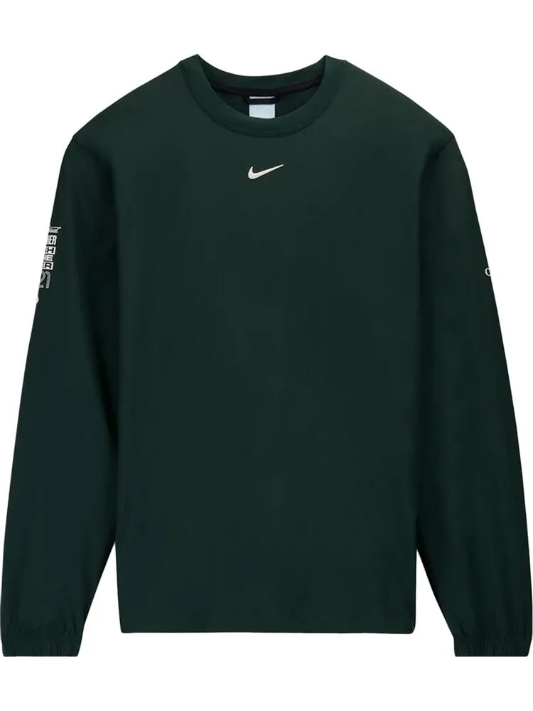 Лонгслив Nike NRG Nocta DF Woven Long-Sleeve Crew 'Pro Green' — изображение 1 из 1, зеленый