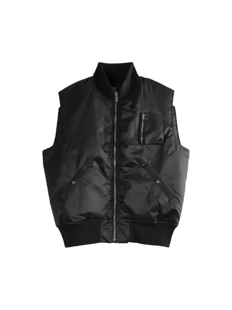 Бомбардировщик-танкерс Rick Owens DRKSHDW Imbottito Senza Maniche 'Black' — черный