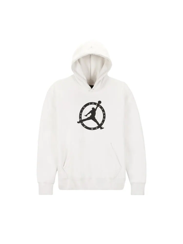 Худи Air Jordan x Off-White MJ Hoodie 'White/Black/Forest Green' — изображение 1 из 2, белый
