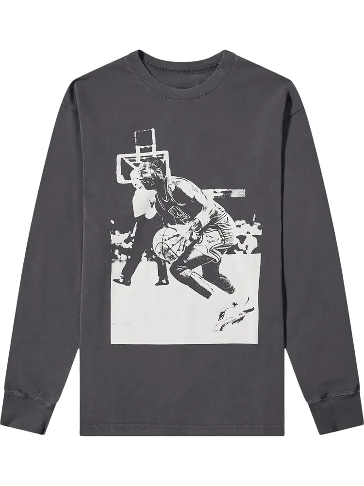Футболка Air Jordan x Union M J Long-Sleeve T-Shirt 'Off Noir' — изображение 1 из 1, черный