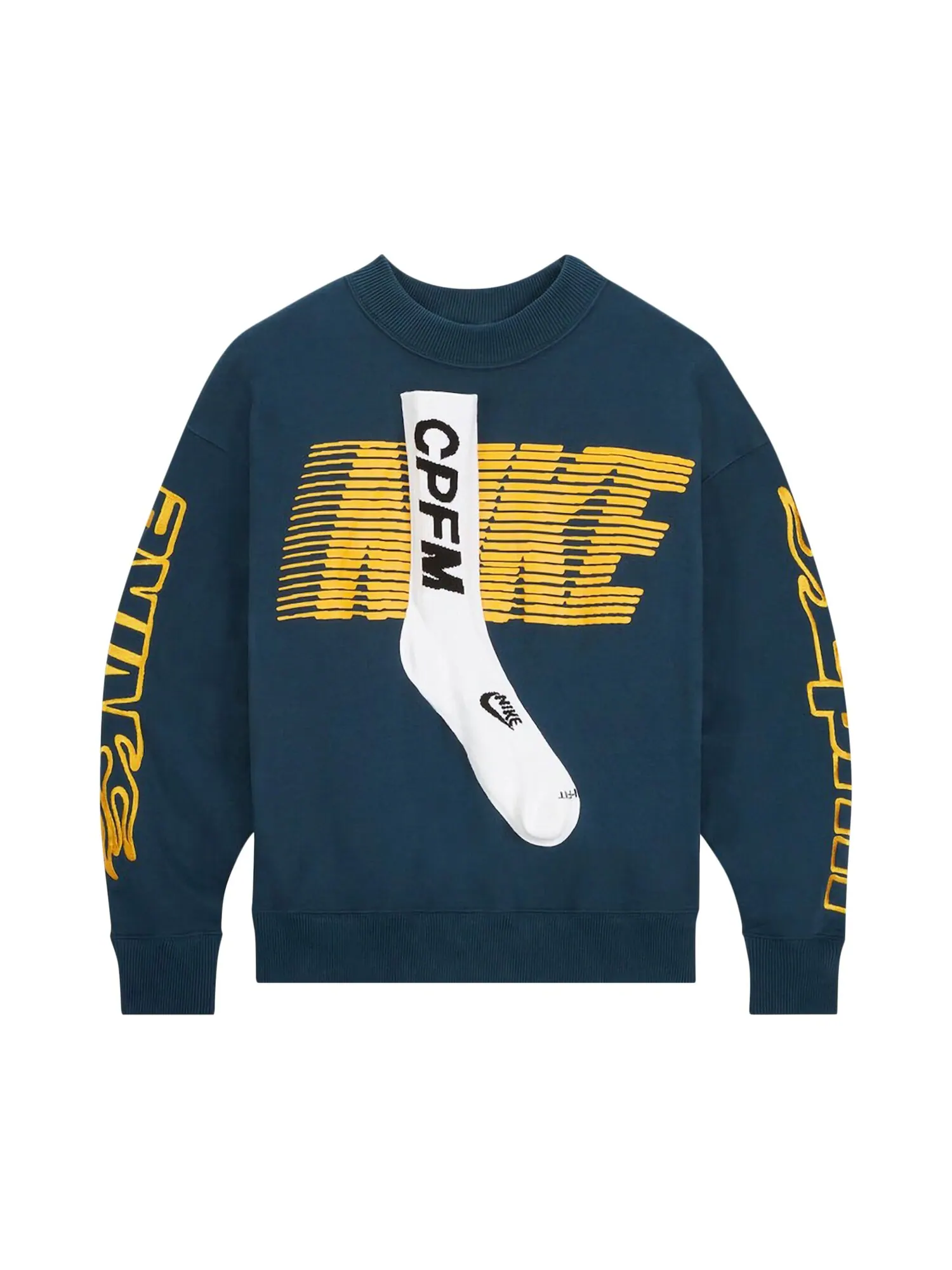 Флисовый свитшот с круглым вырезом Nike x CPFM Socks — изображение 1 из 1, темный зеленый