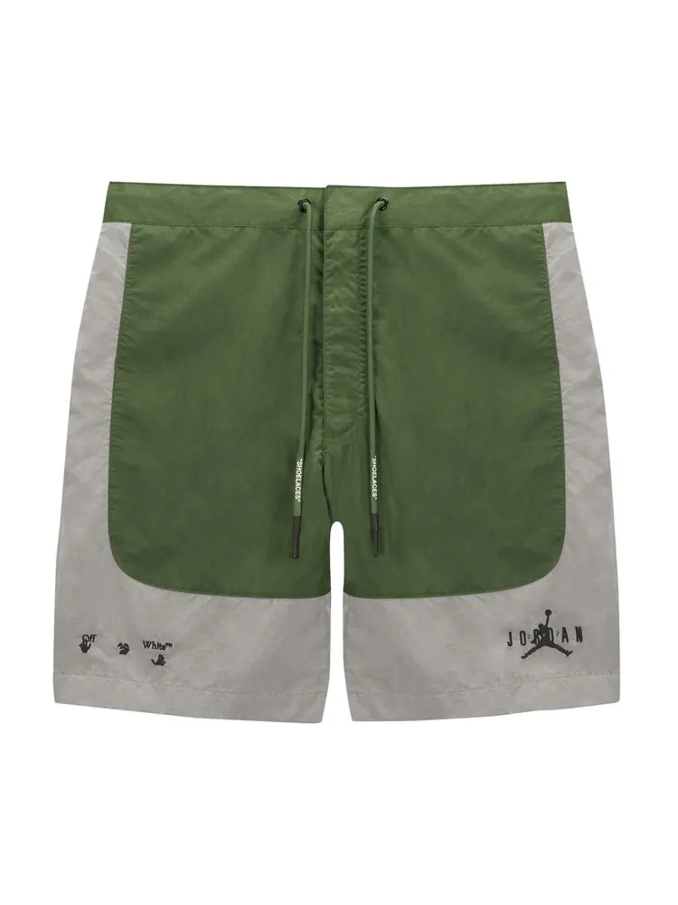 Шорты Air Jordan x Off-White MJ Baggy 'Forest Green/Phantom/Black' — изображение 1 из 2, зеленый
