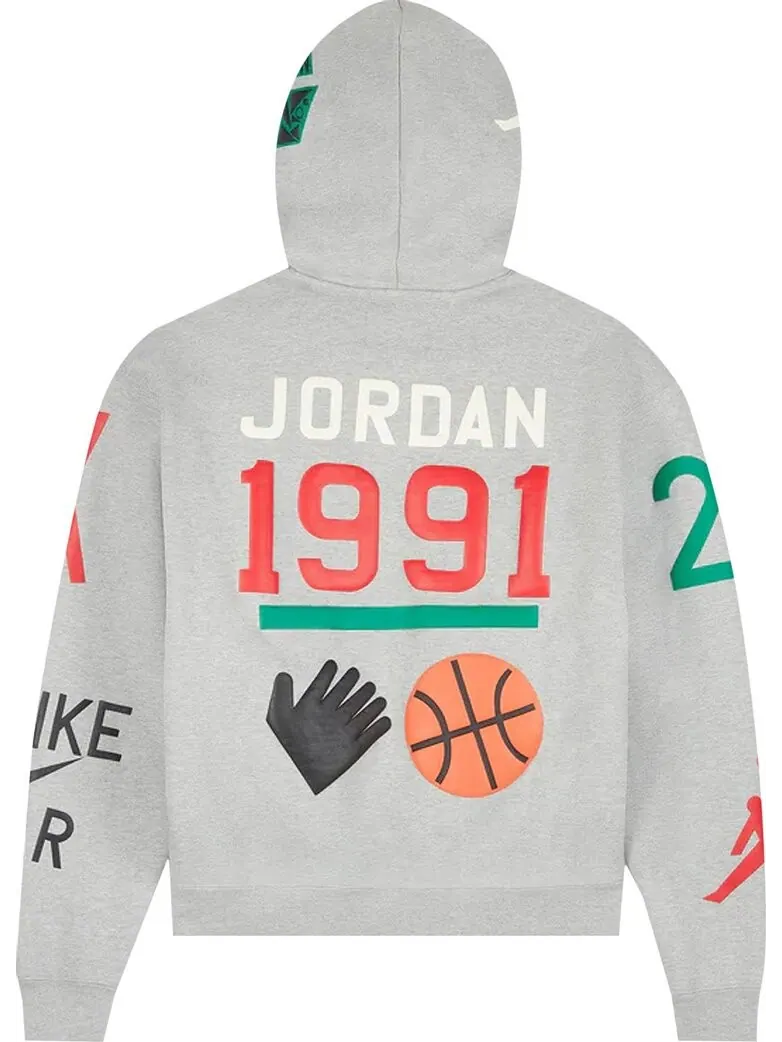 Худи Air Jordan x Nina Chanel Abney Hoodie Dark Grey Heather — изображение 2 из 2, черный