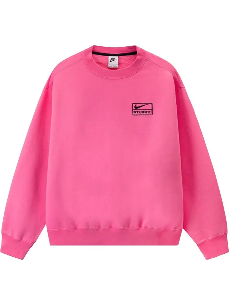 Толстовка Nike x Stussy NRG Washed Fleece Crew 'Lotus Pink' — изображение 1 из 2, розовый