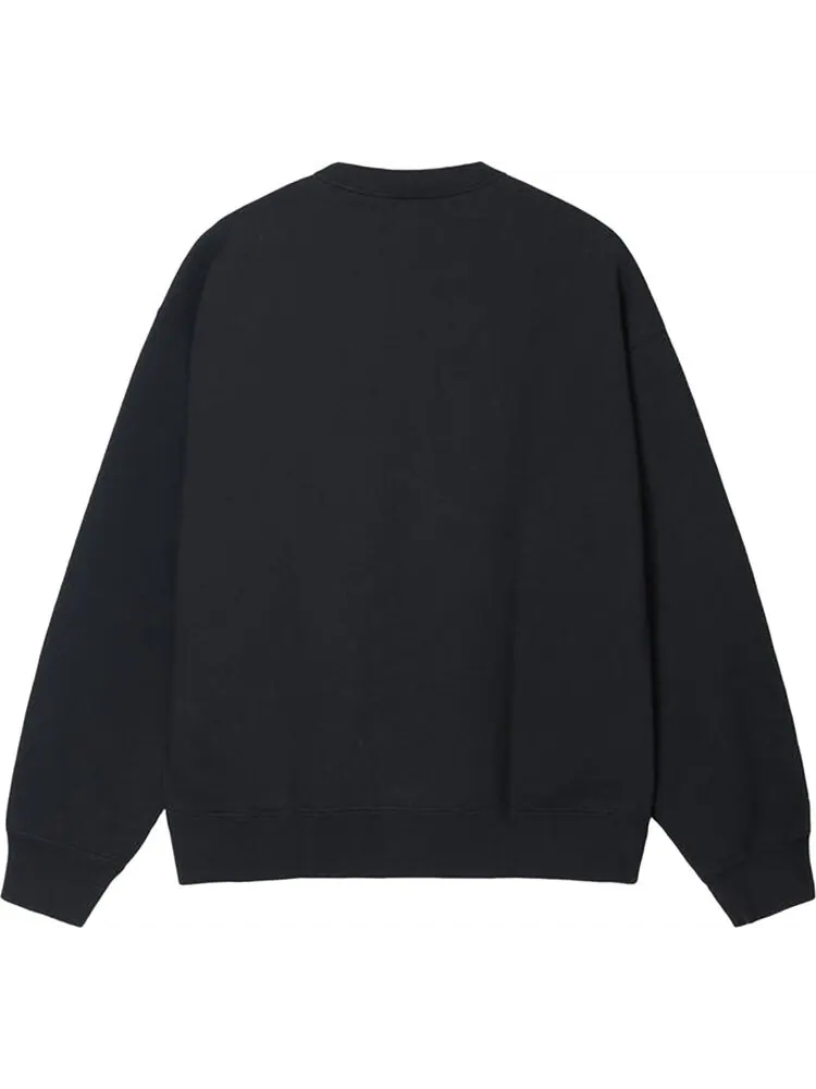 Толстовка Stussy x Nike Acid Wash Fleece Crew 'Black' — изображение 2 из 2, черный