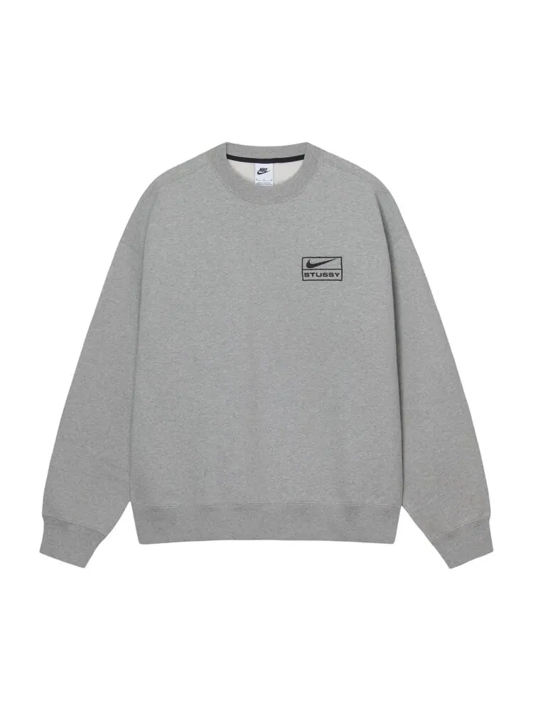 Флис Stussy x Nike Fleece Crew — изображение 1 из 2, темный серый