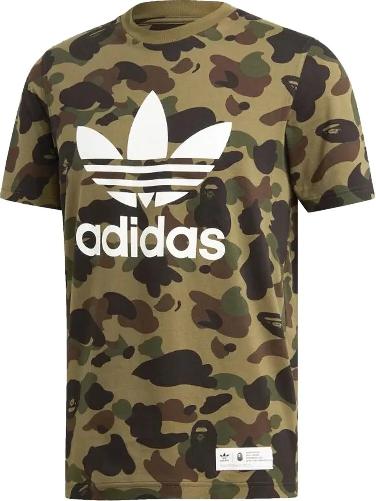 Футболка BAPE x adidas adicolor T-Shirt 'Green' — изображение 1 из 1, зеленый