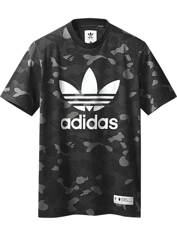 Футболка BAPE x adidas adicolor T-Shirt 'Cinder' — изображение 1 из 1, серый