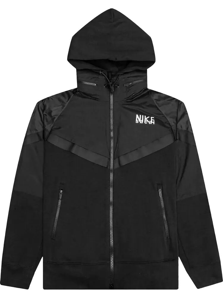 Худи Nike x Sacai Full Zip Hoodie 'Black' — изображение 1 из 1, черный