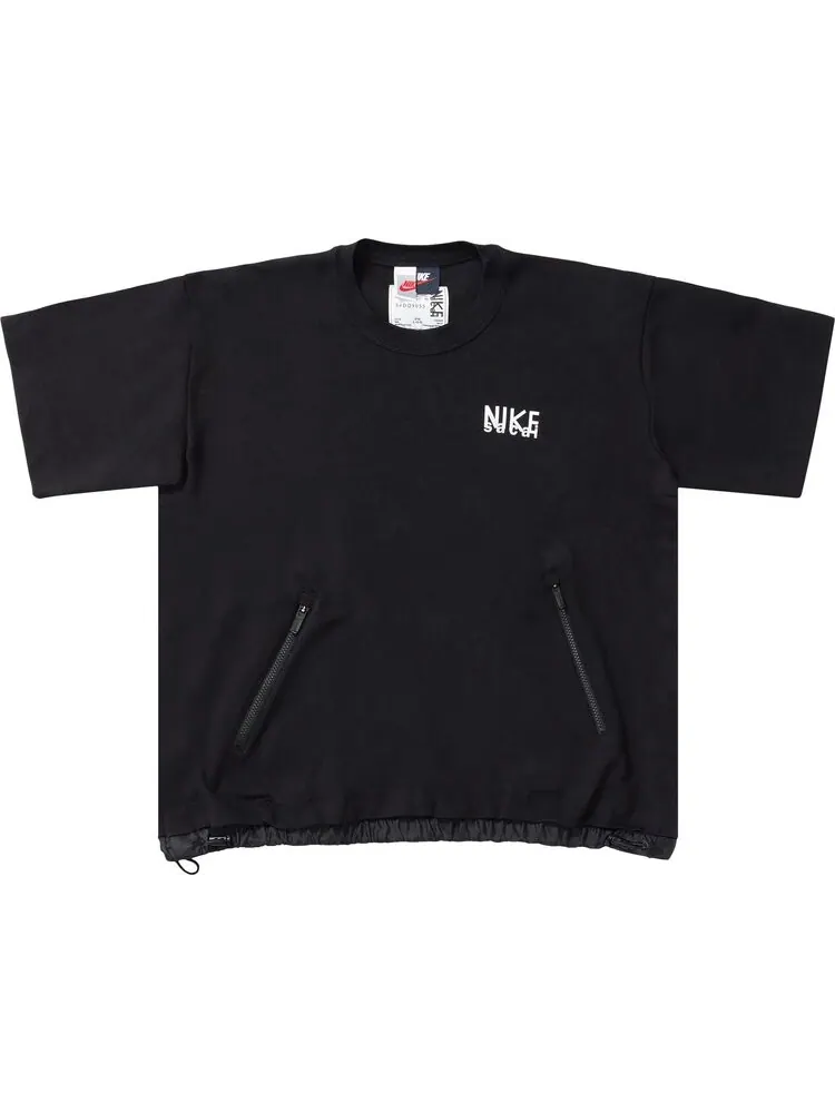 Футболка Nike x Sacai Short-Sleeve Top 'Black' — изображение 1 из 1, черный